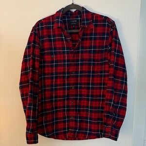 J. Crew Men's Plaid Button Down Shirt - Red and Blue
